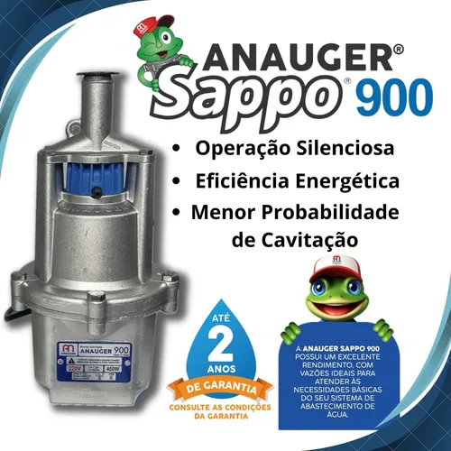 Bomba Submersa Anauger 900 Poço Artesiano Sappo 450w Vibrató