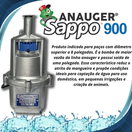 Bomba Submersa Anauger 900 Poço Artesiano Sappo 450w Vibrató