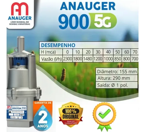 Bomba Submersa Anauger 900 Poço Artesiano Sappo 450w Vibrató