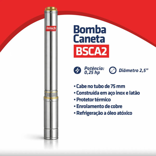 Bomba submersa caneta intech machine bsca2 14 hp para poco a