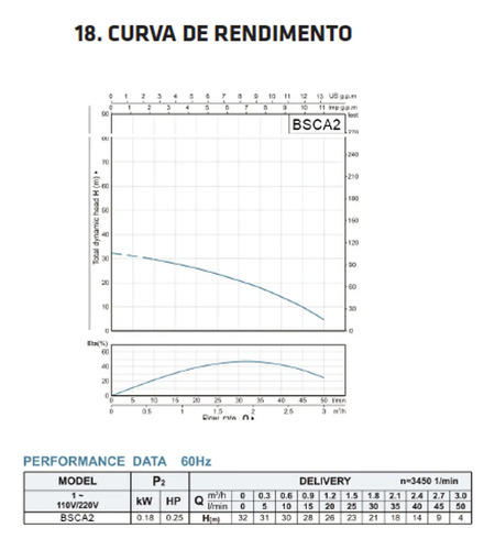 Bomba Submersa Caneta Intech Machine BSCA2 1/4 HP, para Poço Artesiano e Cisterna, de Água Limpa em Aço Inox com 2,5"