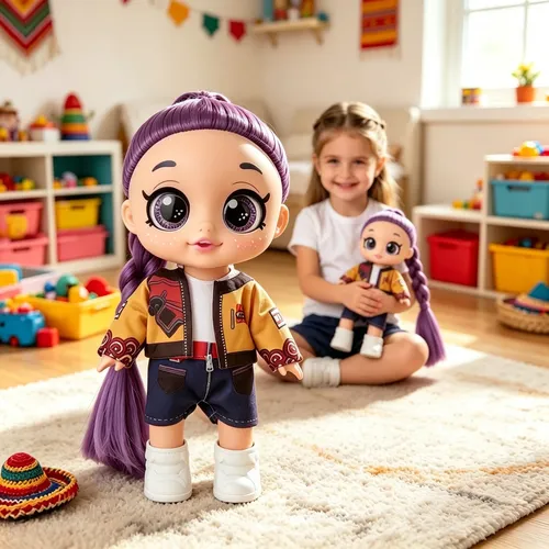Boneca articulada musical olhos 5d presente meninas