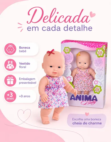 Boneca Bebe Reborn Articulada Brinquedo Meninas Mini