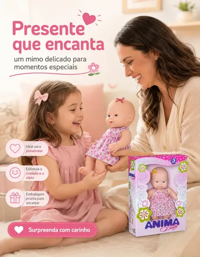 Boneca Bebe Reborn Articulada Brinquedo Meninas Mini