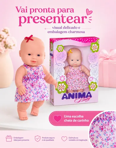 Boneca Bebe Reborn Articulada Brinquedo Meninas Mini