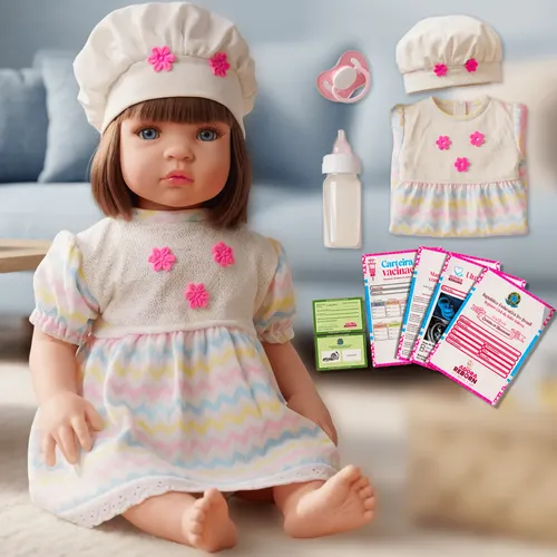 Boneca bebe reborn silicone realista original pode dar banho