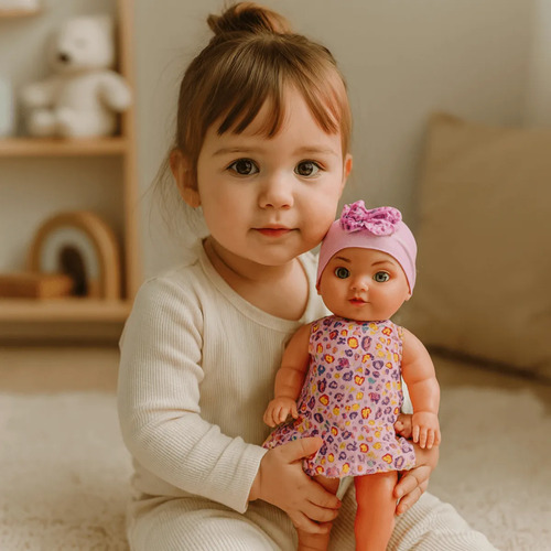 Boneca Bebê Vinil Mamadeira Mágica Acessório Menina Infantil