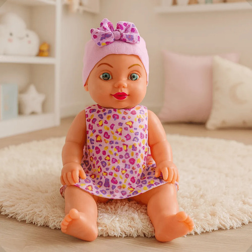 Boneca Bebê Vinil Mamadeira Mágica Acessório Menina Infantil