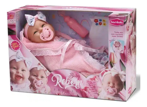 Boneca reborn baby faz xixi com acessorios articulada bambol