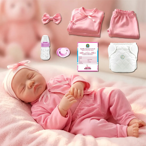 Boneca reborn bebe realista vinil siliconado recem nascida