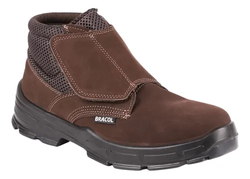 Bota Botina Bracol Velcro Tenis Sapato Masculina Bvn Bic Pvc