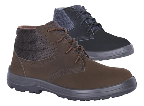Bota botina seguranca tenis epi couro nobuck bico pvc kadesh