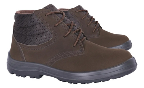 Bota Botina Segurança Tenis Epi Couro Nobuck Bico Pvc Kadesh