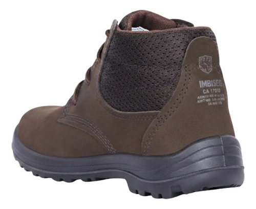 Bota Botina Segurança Tenis Epi Couro Nobuck Bico Pvc Kadesh