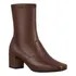 Bota Branca Feminina Stretch Bico Quadrado Salto Grosso