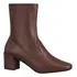 Bota Branca Feminina Stretch Bico Quadrado Salto Grosso