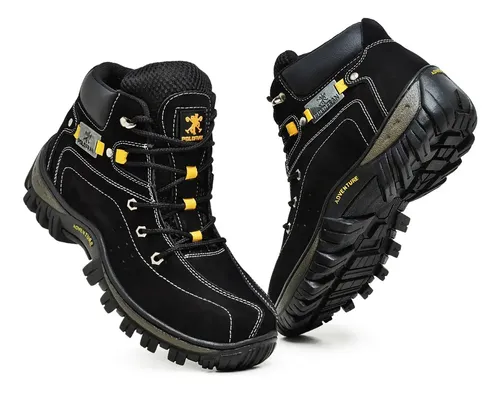 Bota Coturno Adventure Masculina Polofran Botina Cano Médio