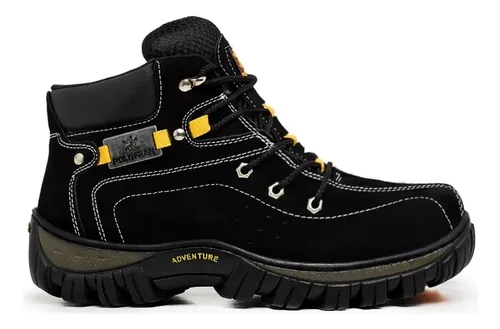 Bota Coturno Adventure Masculina Polofran Botina Cano Médio