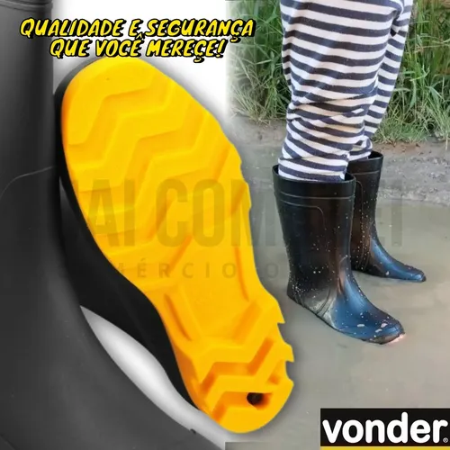 Bota De Borracha Galocha Impermeável Sete Leguas Motoboy Pvc