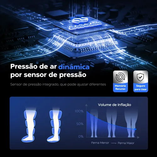Bota De Compressao Pneumatica Massageador Pernas Eletrico M