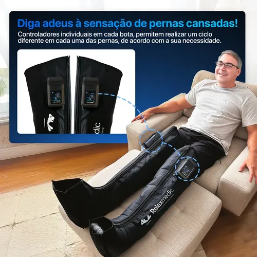 Bota De Compressão Pneumática Sem Fio Com Anvisa Relaxmedic