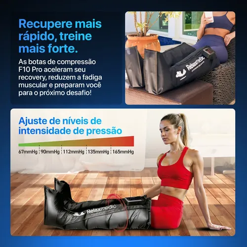 Bota De Compressão Pneumática Sem Fio Com Anvisa Relaxmedic