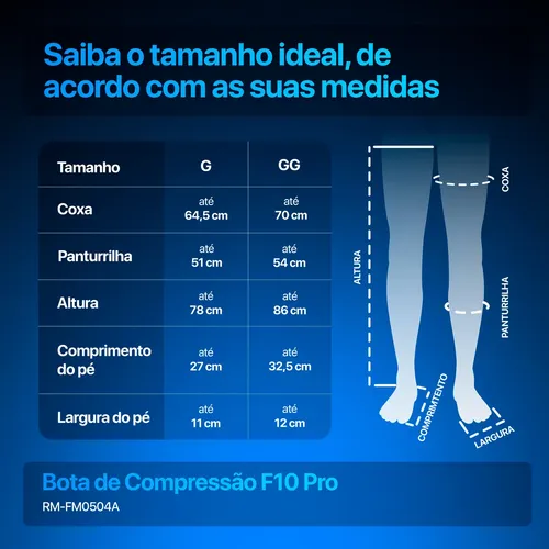 Bota De Compressão Pneumática Sem Fio Com Anvisa Relaxmedic