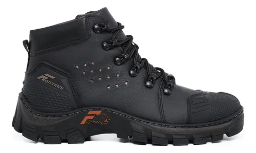 Bota masculina bico pvc coturno trabalho botina seguranca
