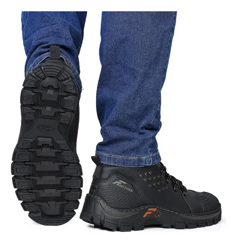 Bota Masculina Bico Pvc Coturno Trabalho Botina Segurança