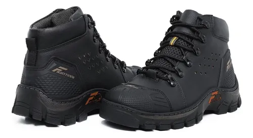 Bota Masculina Bico Pvc Coturno Trabalho Botina Segurança