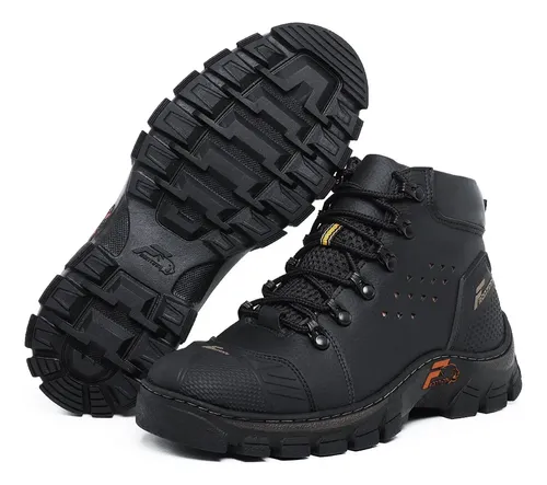 Bota Masculina Bico Pvc Coturno Trabalho Botina Segurança