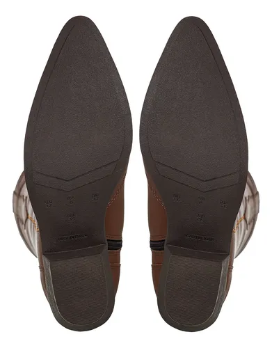 Botas Femininas Texana Rodeio Country Cano Alto Bico Fino