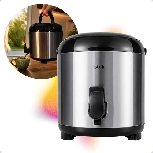 Botijao termico 55l inox garrafao conserva quente e frio