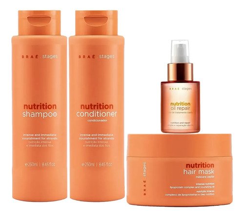 Brae stages nutrition shampoo condicionador oleo masc