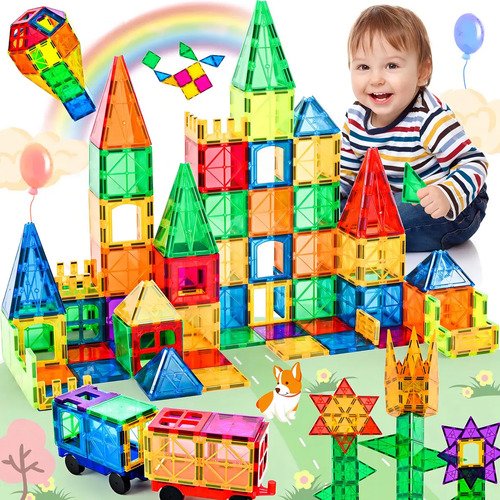 Brastoy Construção Brinquedo Blocos Magnéticos Para Montar 130 Peças