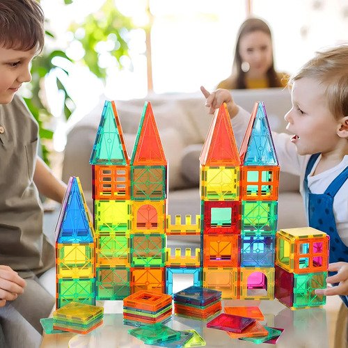 Brastoy Construção Brinquedo Blocos Magnéticos Para Montar 130 Peças