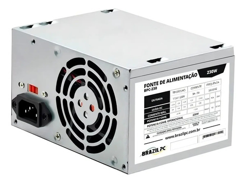 Brazil pc bpc 230 fonte de alimentacao para pc 230w prata