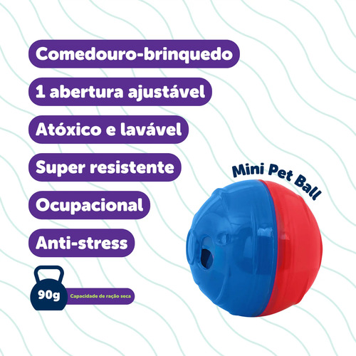 Brinquedo Interativo Funcional Mini Pet Ball Pp Da Pet Games