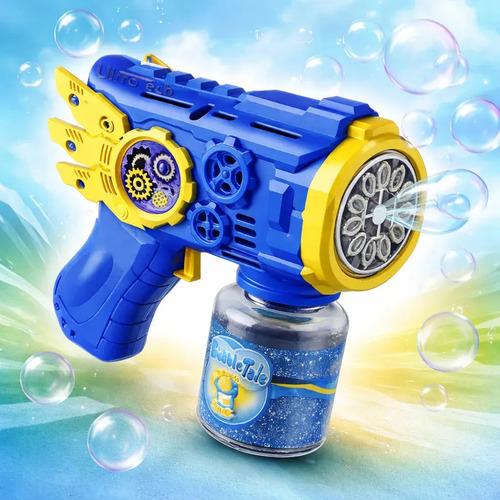 Brinquedo maquina bolha de sabao pistola automatica c luz co