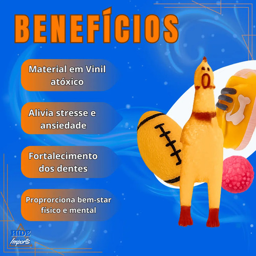 Brinquedo Pra Cachorro Frango Galinha Pet Bolinha 5 Un