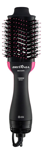 Britania escova secadora bec02pr 4 em 1 1300w cor preto e ro