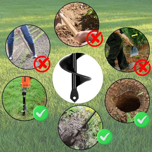 Broca Jardim Espiral Ferramenta Escavadeira Buraco Plantio