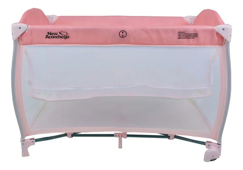 Burigotto, Berço Portátil e Compacto New Aconchego - Pink, Rosa