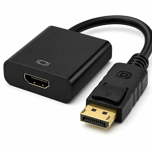 Cabo adaptador displayport macho para hdmi femea plug play c