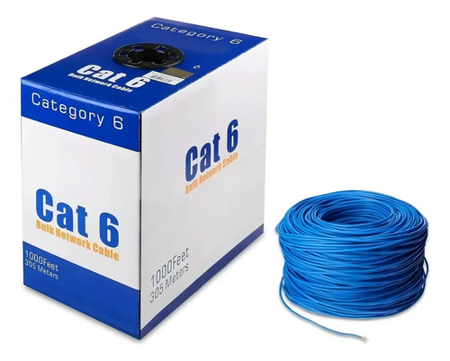 Cabo de rede cat6 300 metros ethernet lan giga 101000 mfl