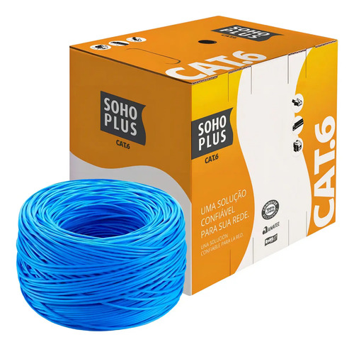 Cabo de rede categoria 6 furukawa soho plus 305m azul