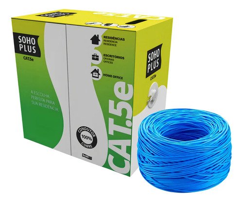 Cabo de rede furukawa cat 5e caixa 305m cmx soho plus azul
