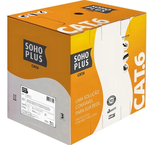 Cabo de Rede Furukawa Cat6 305 Metros Soho Plus Branco UTP