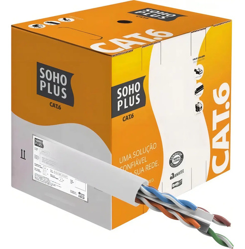 Cabo de Rede Furukawa Cat6 305 Metros Soho Plus Branco UTP