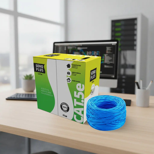 Cabo de rede furukawa soho plus cat5e 305 metros cmx cftv 4